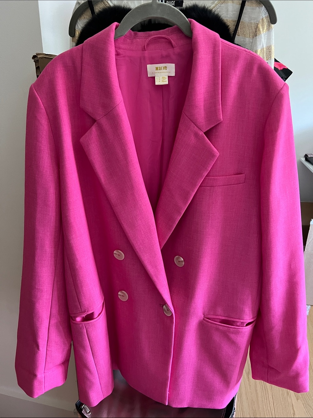 NEW! $198 ANTHROPOLOGIE Maeve relaxed fit blazer 14 - Picture 2 of 9